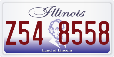 IL license plate Z548558
