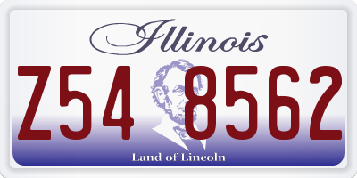 IL license plate Z548562