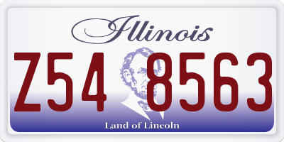 IL license plate Z548563