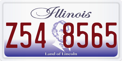 IL license plate Z548565