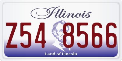 IL license plate Z548566
