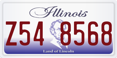 IL license plate Z548568