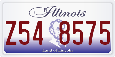 IL license plate Z548575