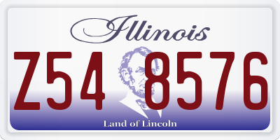 IL license plate Z548576