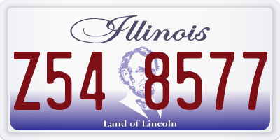 IL license plate Z548577