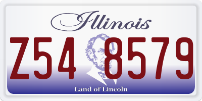 IL license plate Z548579