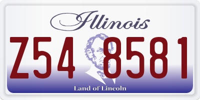 IL license plate Z548581