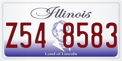 IL license plate Z548583