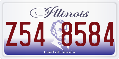 IL license plate Z548584