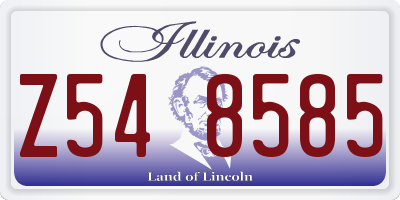 IL license plate Z548585