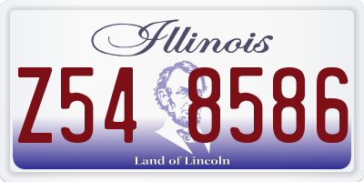 IL license plate Z548586