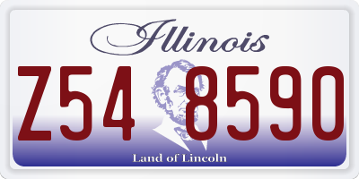 IL license plate Z548590