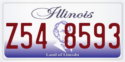 IL license plate Z548593