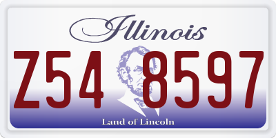 IL license plate Z548597