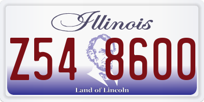 IL license plate Z548600