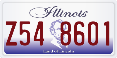 IL license plate Z548601