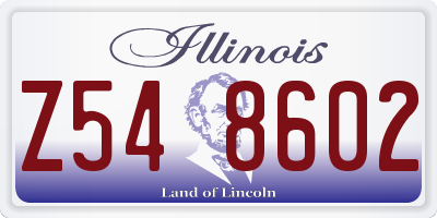 IL license plate Z548602