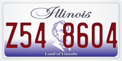 IL license plate Z548604