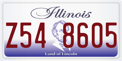 IL license plate Z548605