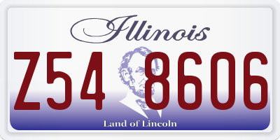 IL license plate Z548606