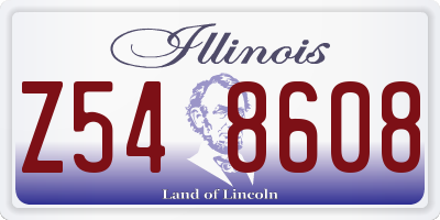 IL license plate Z548608