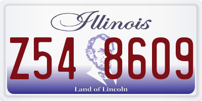 IL license plate Z548609