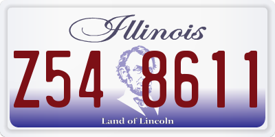IL license plate Z548611
