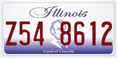 IL license plate Z548612