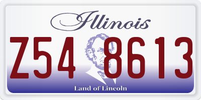 IL license plate Z548613