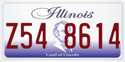 IL license plate Z548614