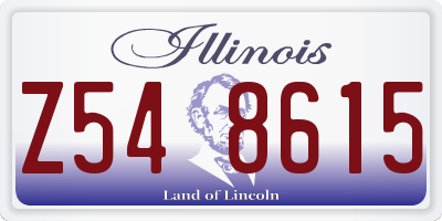 IL license plate Z548615