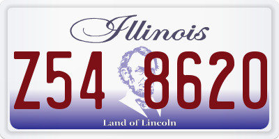 IL license plate Z548620