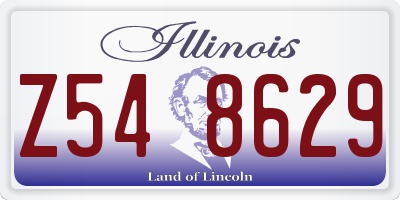 IL license plate Z548629