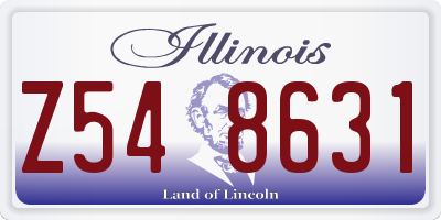 IL license plate Z548631