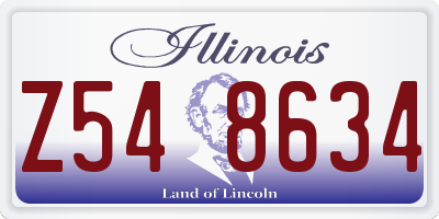 IL license plate Z548634