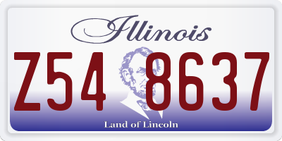 IL license plate Z548637