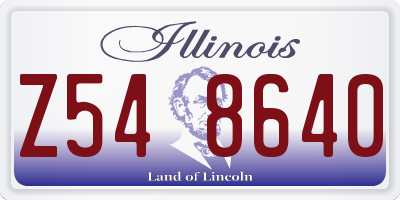 IL license plate Z548640