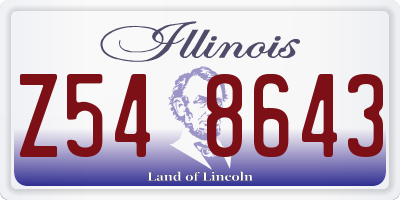 IL license plate Z548643
