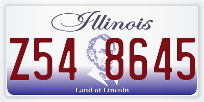 IL license plate Z548645