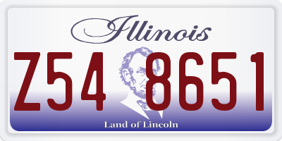 IL license plate Z548651