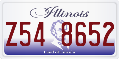 IL license plate Z548652