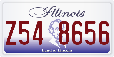 IL license plate Z548656