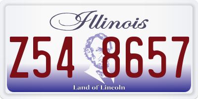 IL license plate Z548657