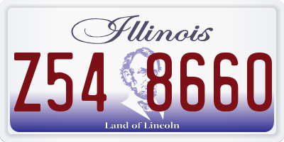 IL license plate Z548660