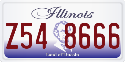 IL license plate Z548666