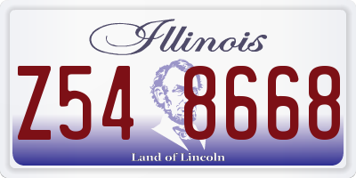 IL license plate Z548668