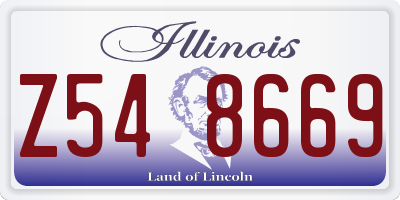 IL license plate Z548669