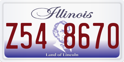 IL license plate Z548670