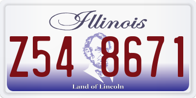 IL license plate Z548671