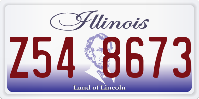 IL license plate Z548673
